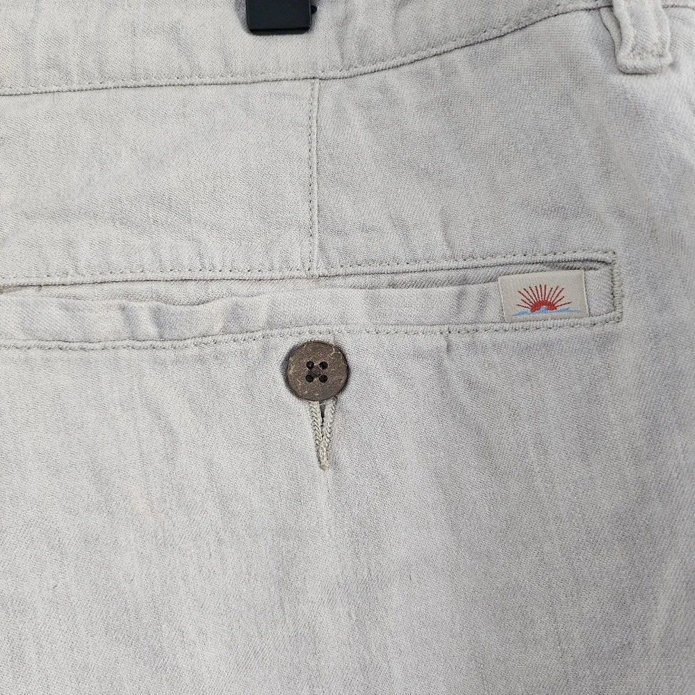 Faherty Linen‎ Blend Shorts Mens Size 38 Beige Lightweight Summer Casual